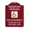 Signmission Reserved Parking Van Accessible $100-$500 Fine Tow Away Zone Alum Sign, 24" x 18", BU-1824-22986 A-DES-BU-1824-22986 - alternate 1